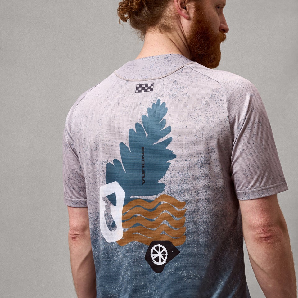 ENDURA SINGLETRACK PRINT Short Sleeve Titanium Jersey