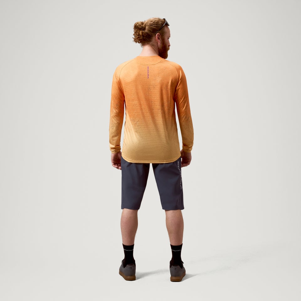 ENDURA SINGLETRACK PRINT Jersey långärmad End Orange