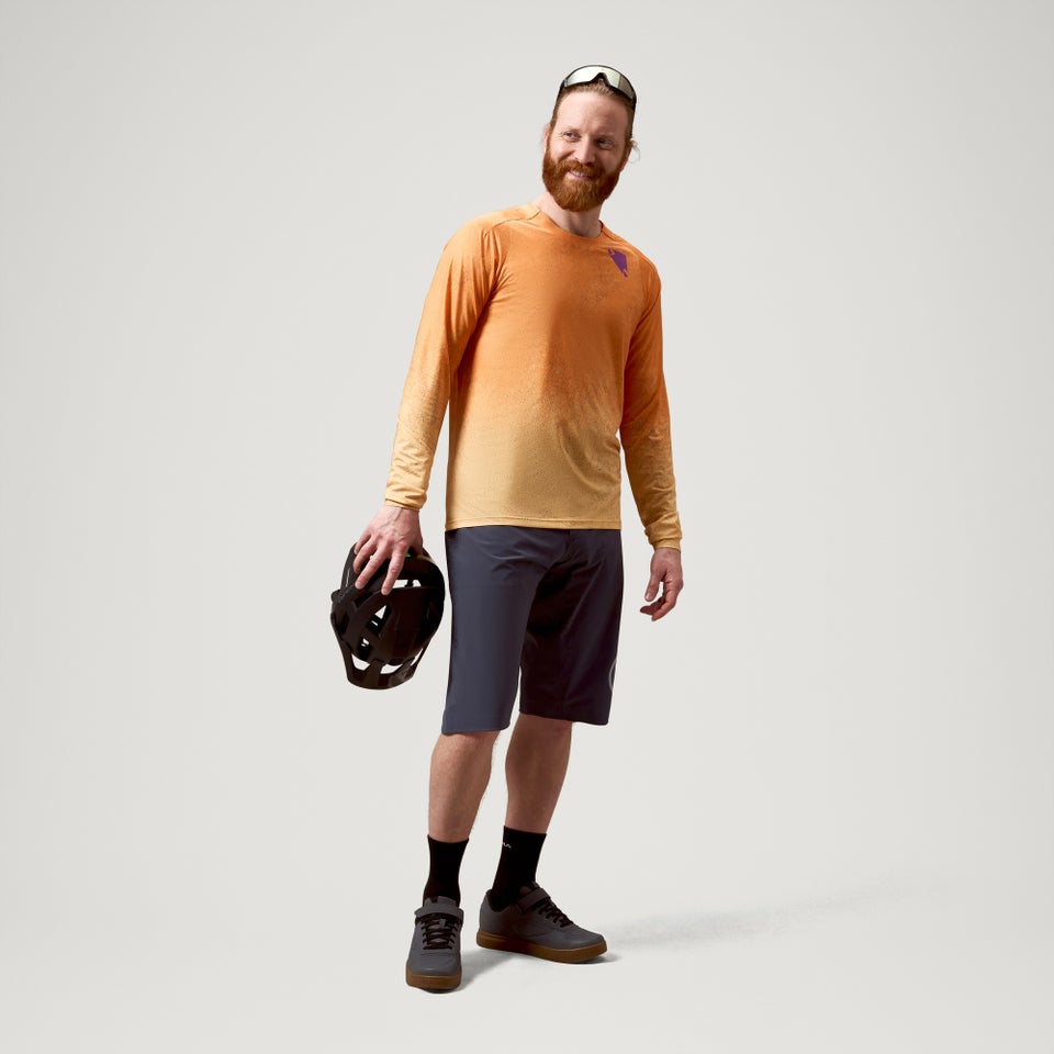 ENDURA SINGLETRACK PRINT Jersey långärmad End Orange