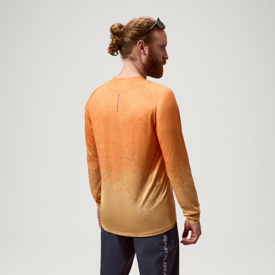 ENDURA SINGLETRACK PRINT Jersey långärmad End Orange