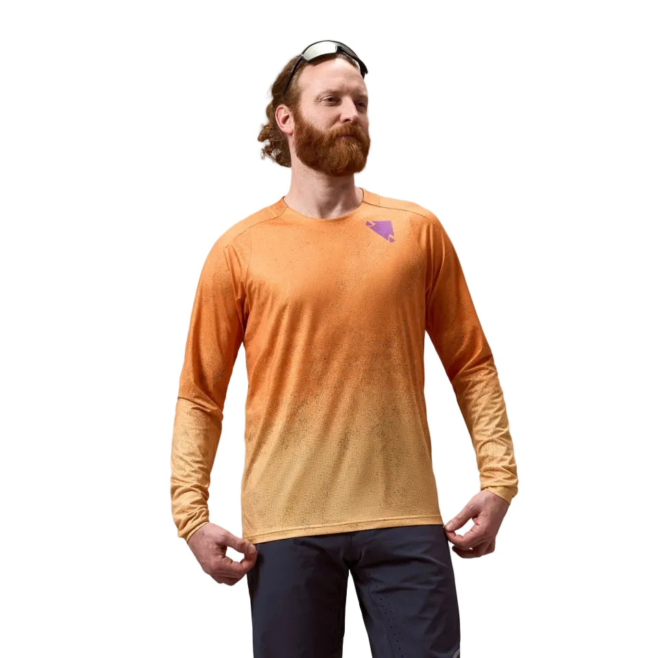 ENDURA SINGLETRACK PRINT Jersey långärmad End Orange