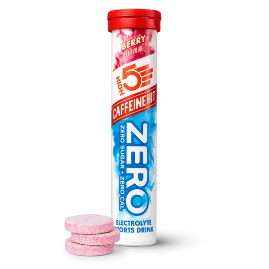 Boisson Anticrampe HIGH5 ZERO Caffeine Hit Tube of 20 Red Fruit Lozenges