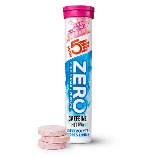 HIGH5 ZERO Electrolyte Hydration with Caffeine (20 Tablets) Pink Grapefruit