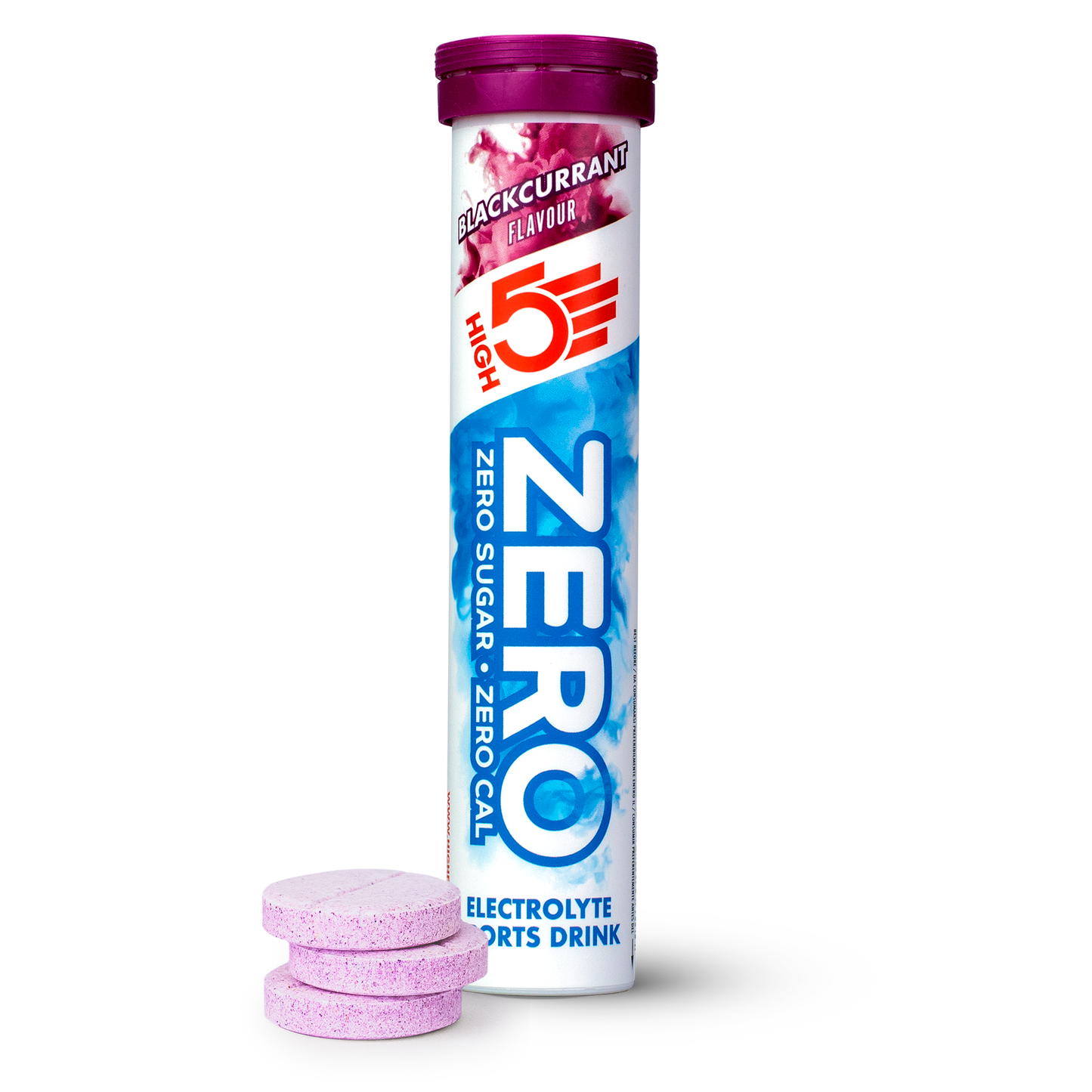Elektrolyt vätsketabletter High5 ZERO (x20) Svart vinbär