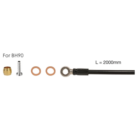 Sats Hydro Slangar 2m ELVEDES för SHIMANO SM-BH 90+banjo+parts