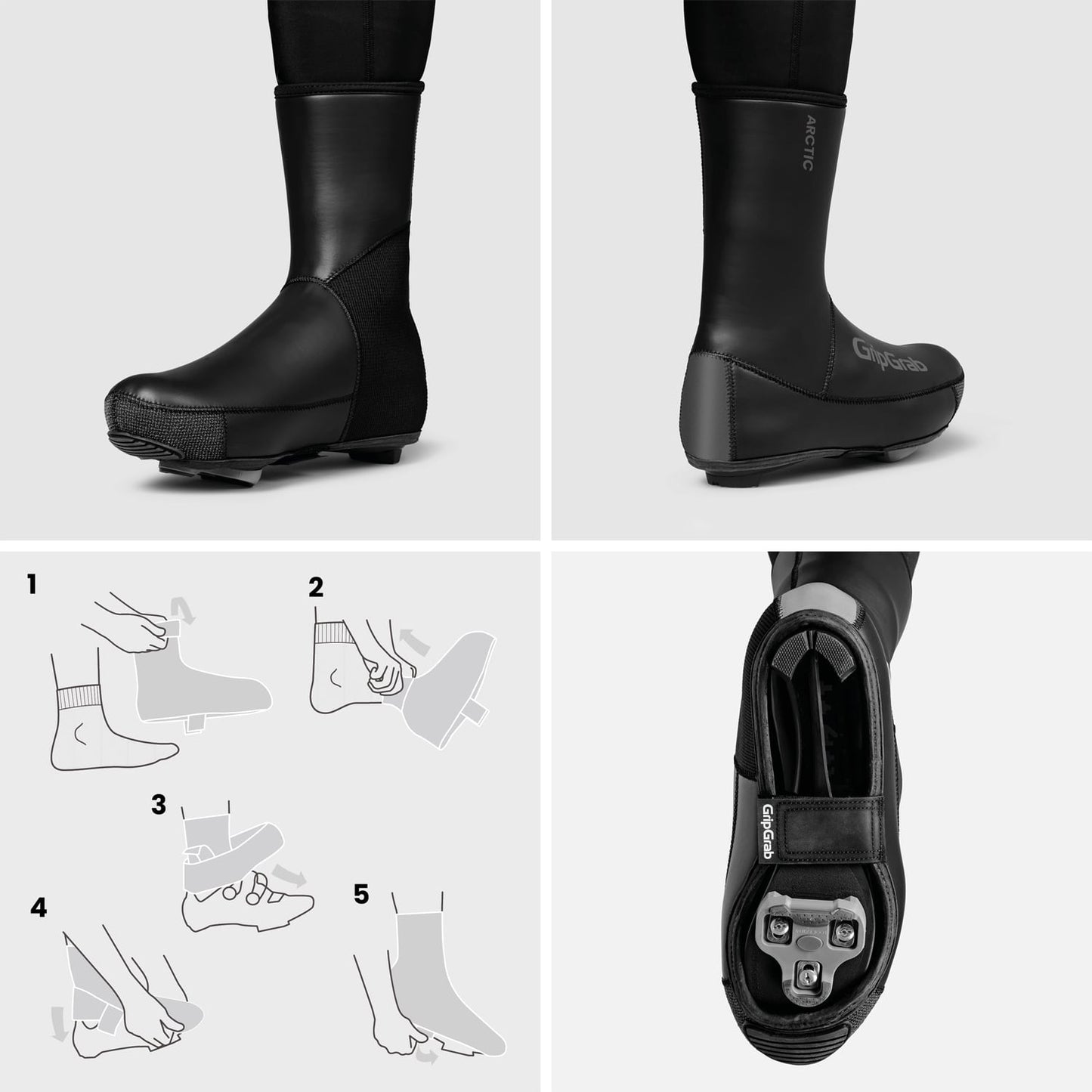 Känguruskydd GRIPGRAB ARTIC 2 WATERPROOF ROAD Svart