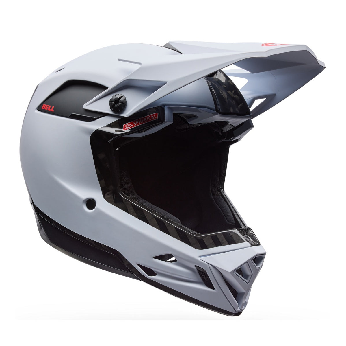 MTB-hjälm BELL FULL-10 SPHERICAL CARBON PEAK Vit