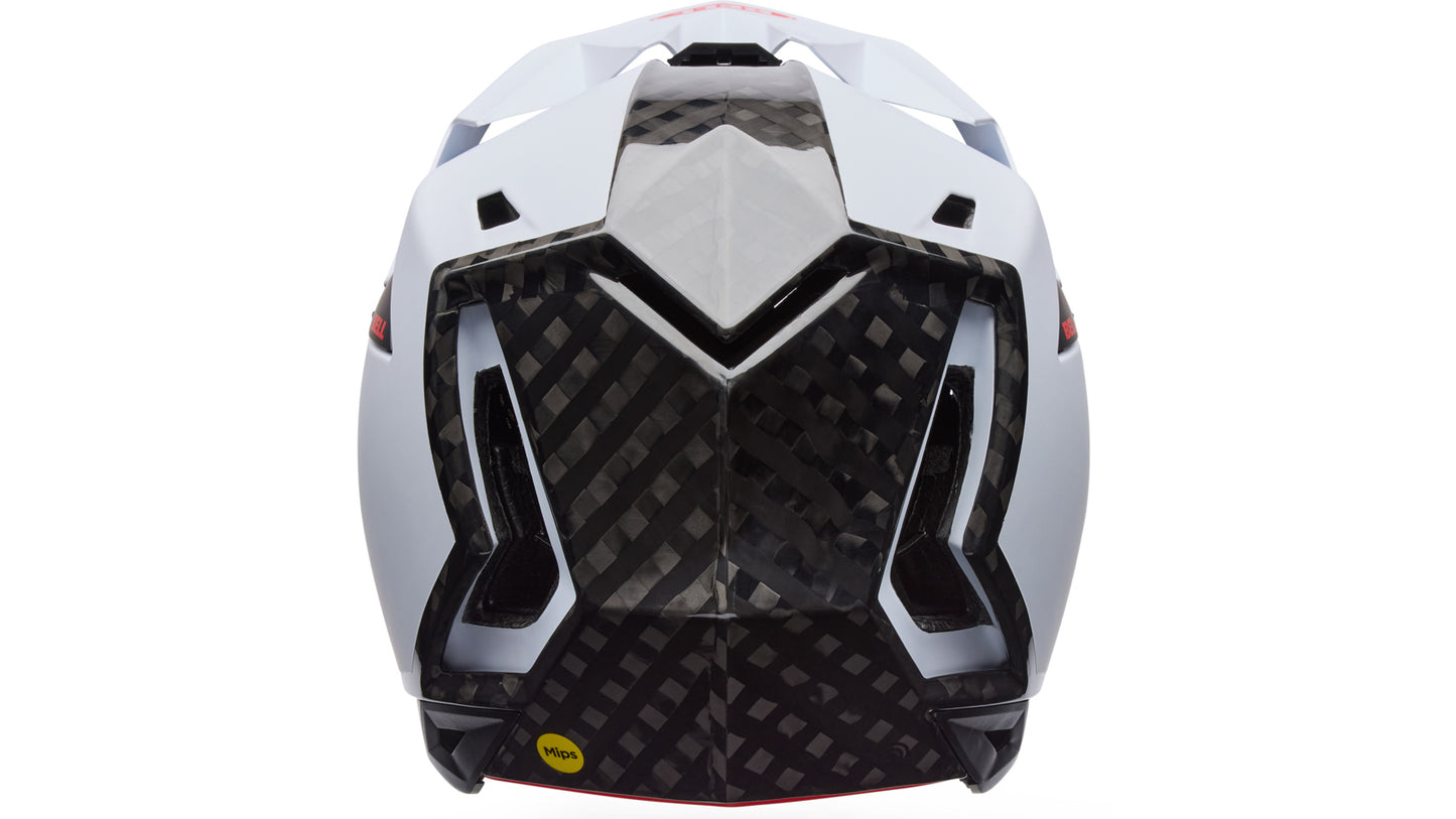 MTB-hjälm BELL FULL-10 SPHERICAL CARBON PEAK Vit
