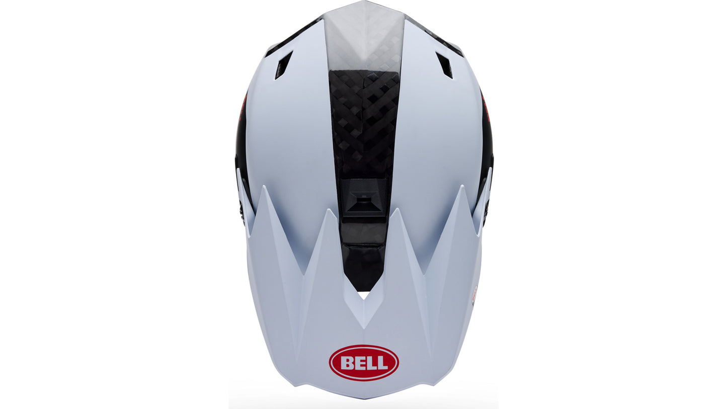 MTB-hjälm BELL FULL-10 SPHERICAL CARBON PEAK Vit