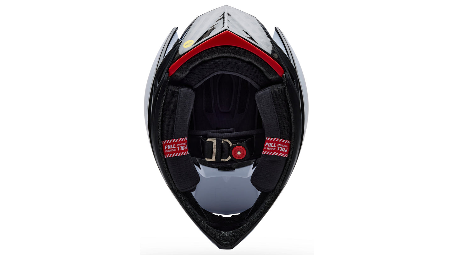 MTB-hjälm BELL FULL-10 SPHERICAL CARBON PEAK Vit