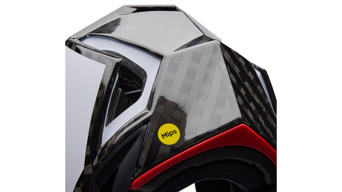 MTB-hjälm BELL FULL-10 SPHERICAL CARBON PEAK Vit