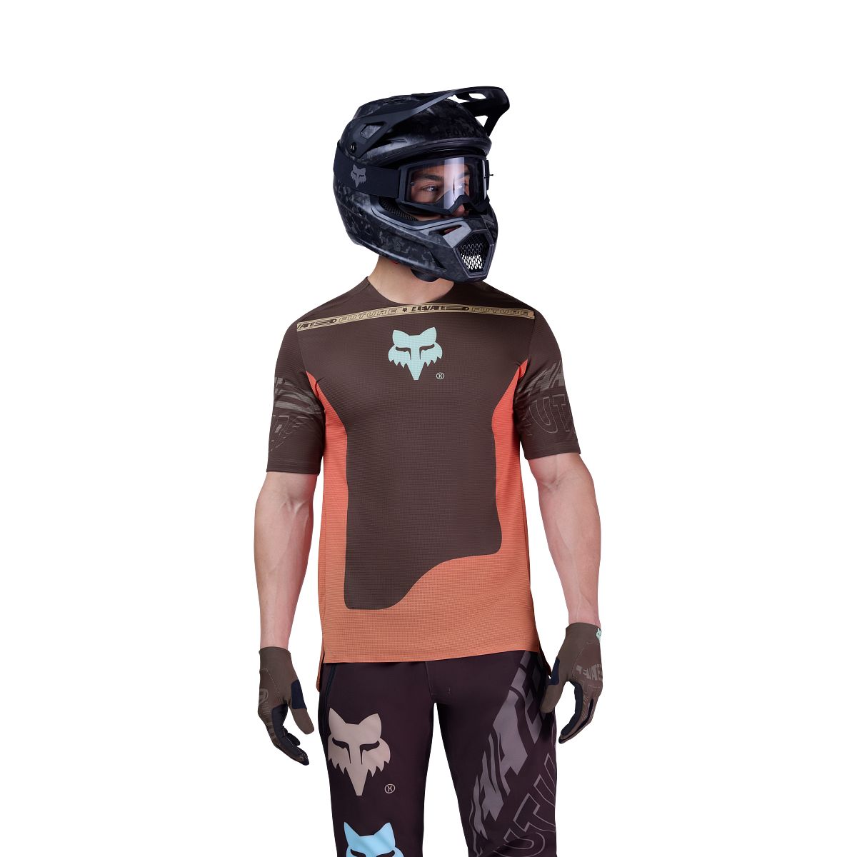 FOX FLEXAIR ELEVATED Short Sleeve Jersey Brown/Orange