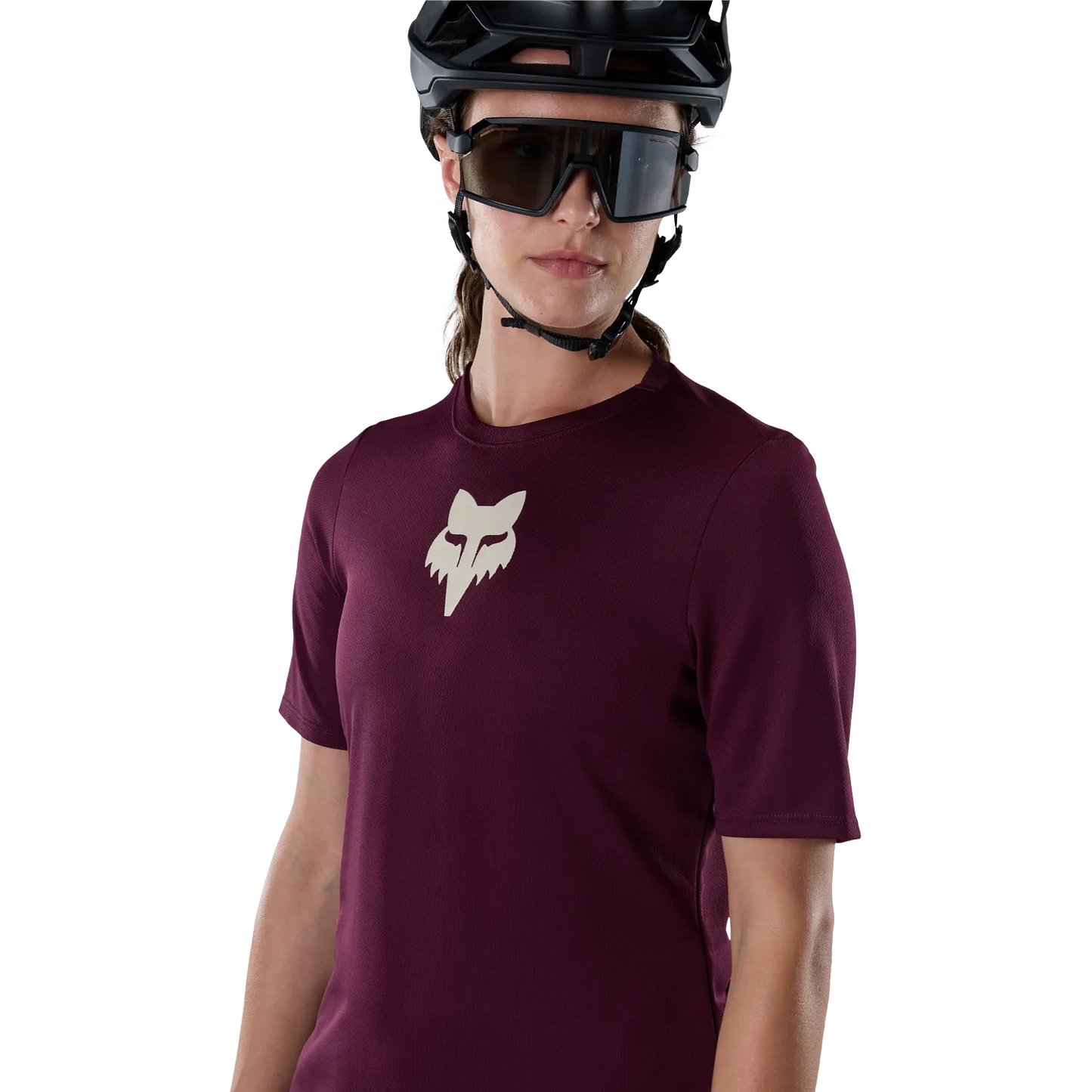 Cykeljersey FOX RANGER FOX HEAD Kortärmad Dam Bordeaux