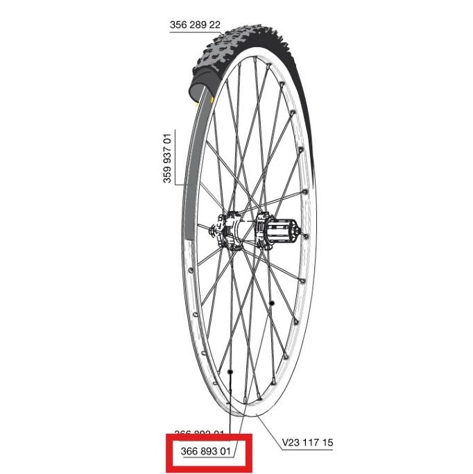 12 REAR SPOKES KIT MAVIC CROSSROC/CROSSRIDE UST/CROSSMAX ELITE/XA ELITE 27,5" ALLROAD ELITE ROUTE+ 650 275MM