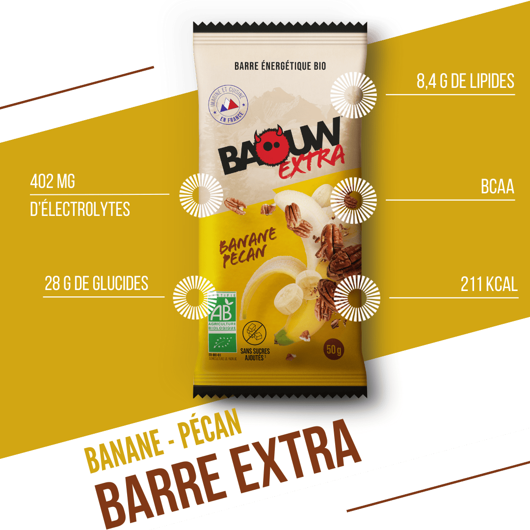 BAOUW ORGANIC EXTRA Banana-Pecan Energy Bar (50 g)