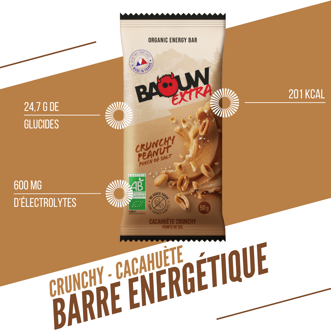 BAOUW ORGANIC EXTRA Crunchy Peanut Energy Bar (50 g)