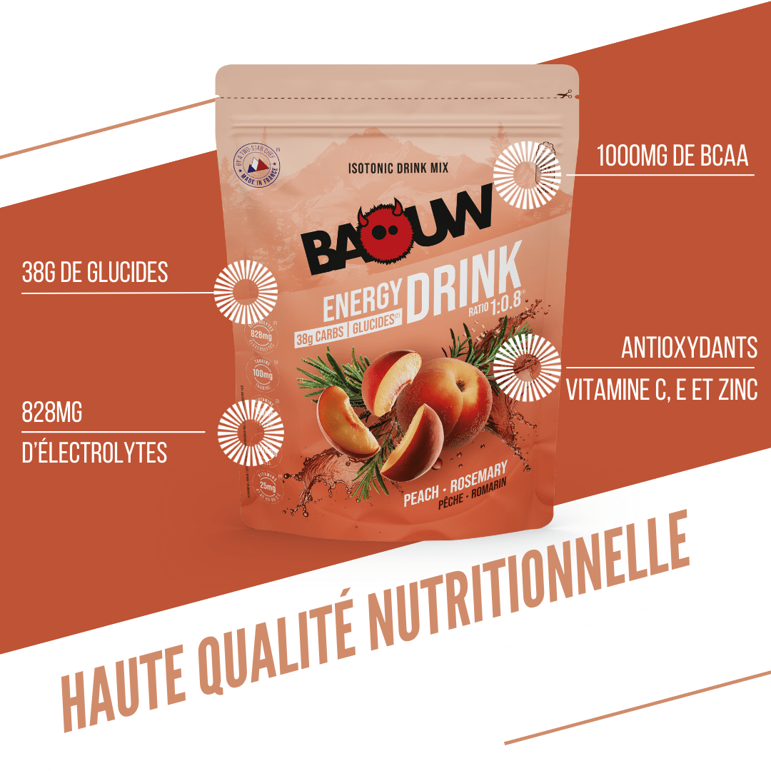 BAOUW ISOTONIC Energy Drink (585g) Peach Rosemary