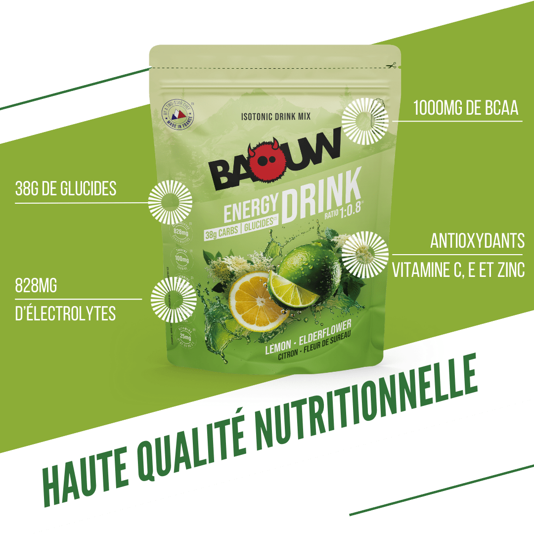 BAOUW ISOTONIC Energidryck (585g) Citron Fläderblomma