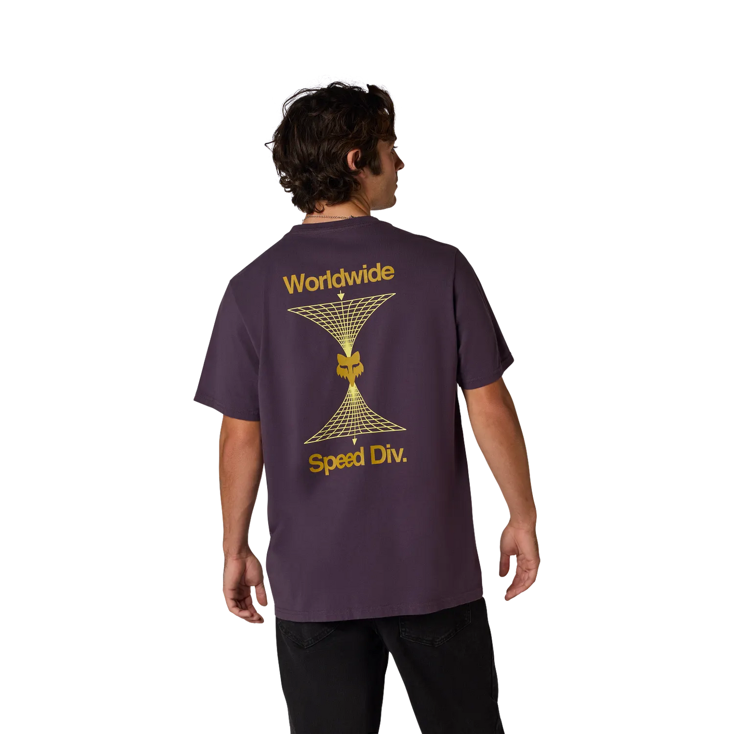 T-shirt FOX IMAGE PRINT 195 ORIGINAL Kortärmad Lila Plommon Perfekt