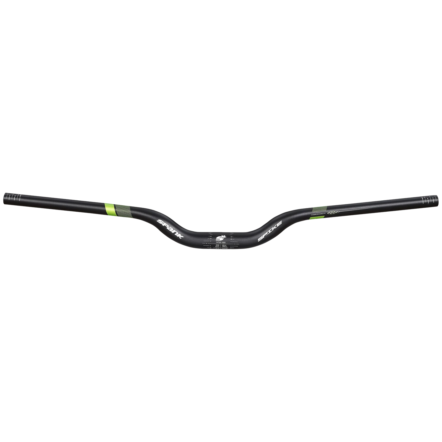 SPANK SPIKE 800 VIBROCORE Rise 50mm 800mm Svart/Grönt styre