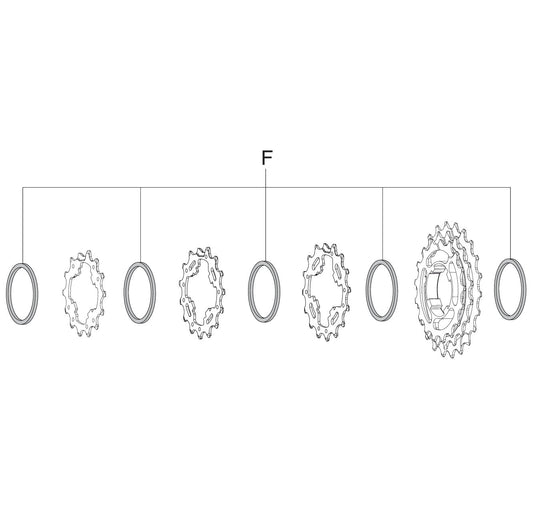 Kassettdistans 12V CAMPAGNOLO 2mm (BOX OM 5)
