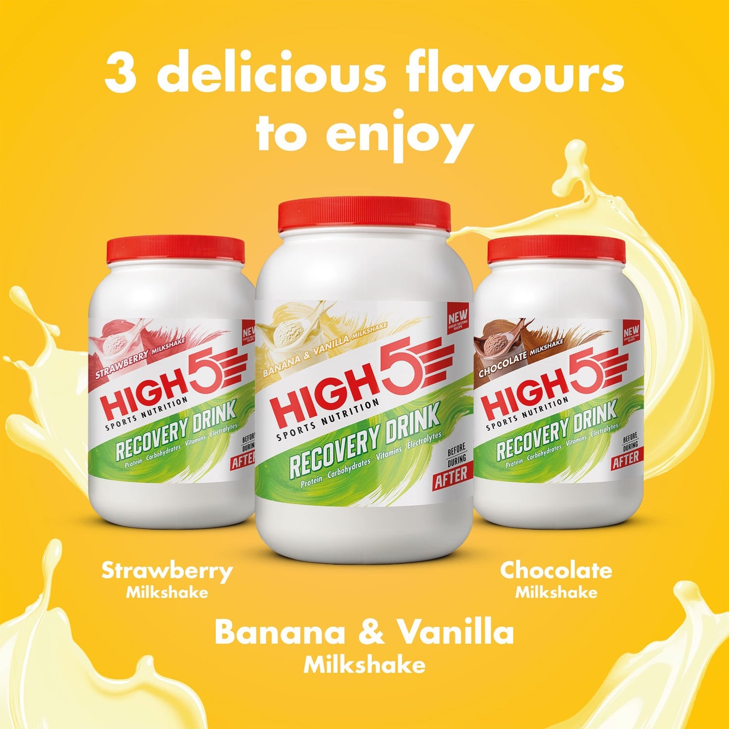 HIGH5 RECOVERY DRINK (1.6kg) Banana Vanilla Milkshake