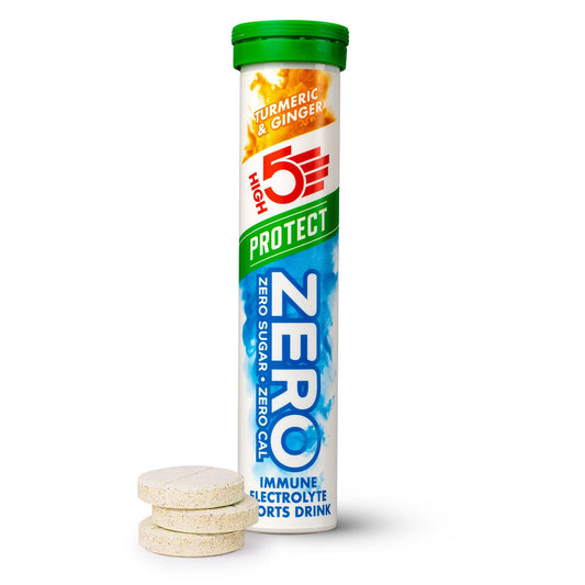 Boisson Anticrampe High5 ZERO PROTECT Tube med 20 pastiller Gurkmeja Ingefära