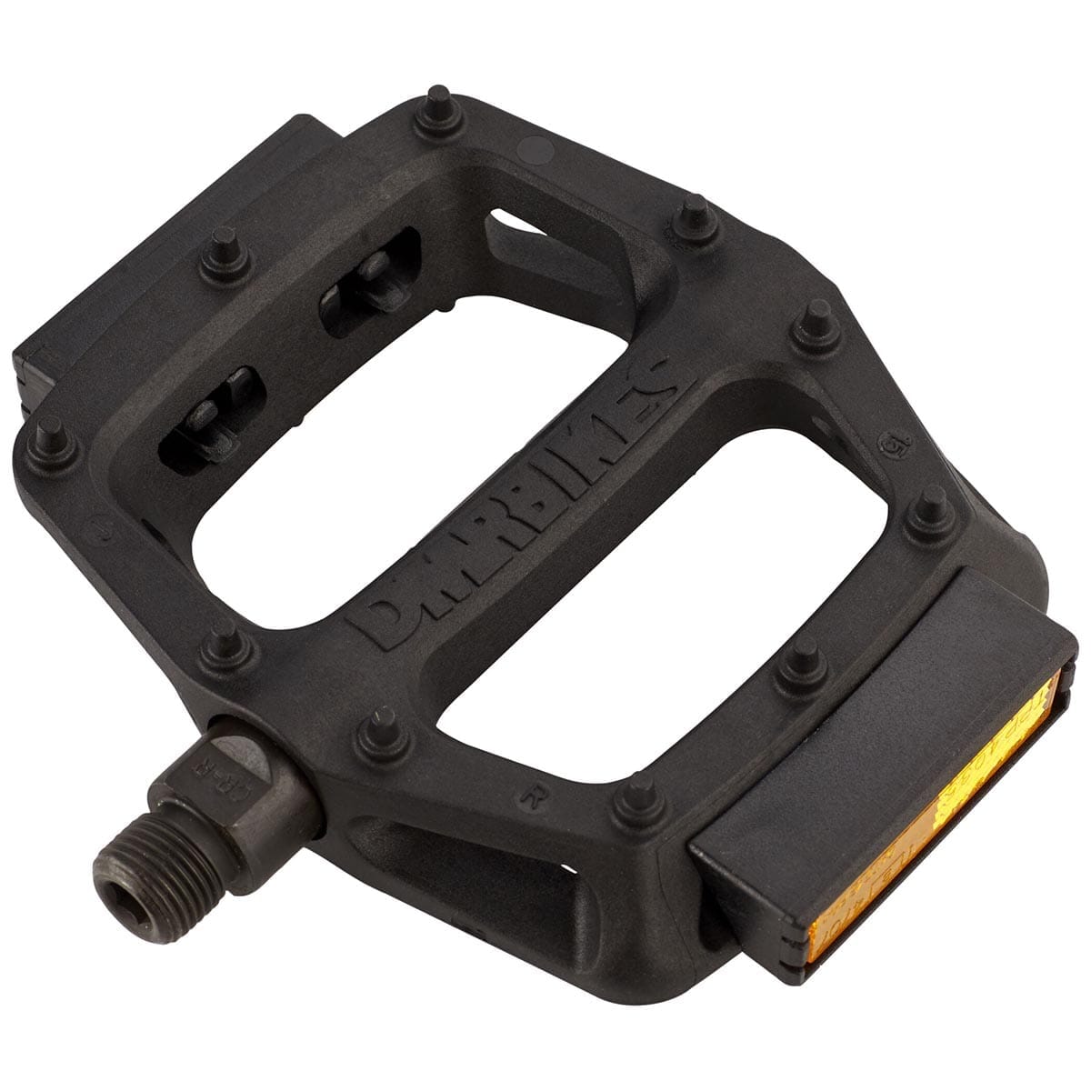 DMR V6 plattpedaler med reflexer Svart