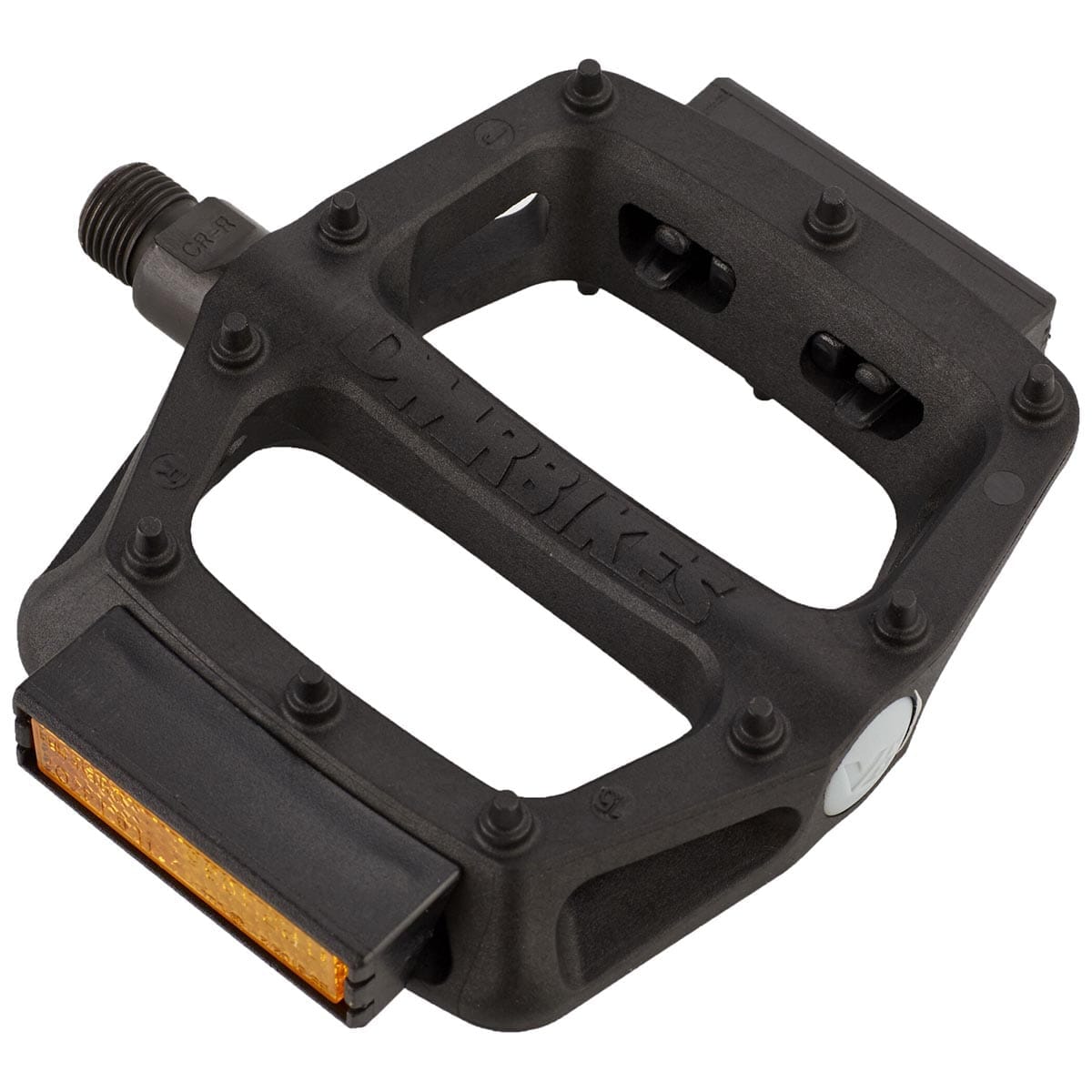 DMR V6 plattpedaler med reflexer Svart