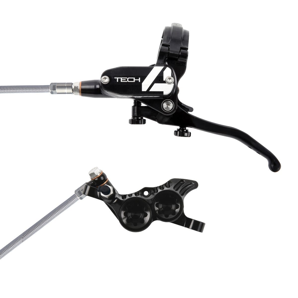 Pair of HOPE TECH 4 V4 Aviation Brake Hoses Black