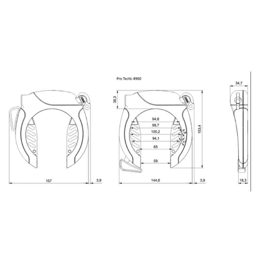 ABUS PRO TECTIC R 4960 NR BK Ramlås