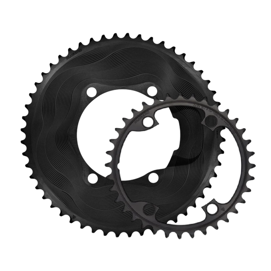 ALUGEAR AERO 110 BCD 12-Speed Chainring Pair for Shimano Black
