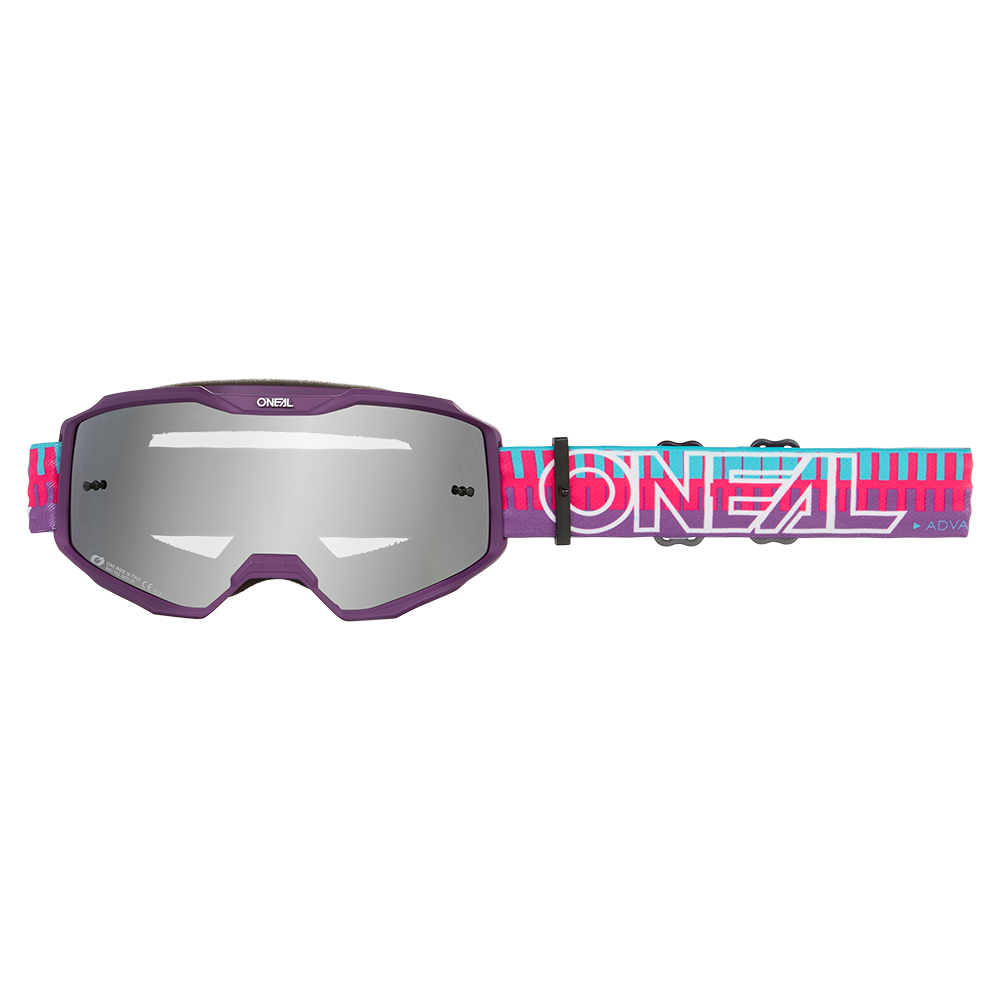 O'NEAL B-10 STRIPED Mask Pink/Violet Silver Mirror Skyddsglasögon