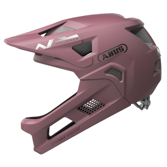 ABUS YOUDROP FF Junior MTB-hjälm Blush röd