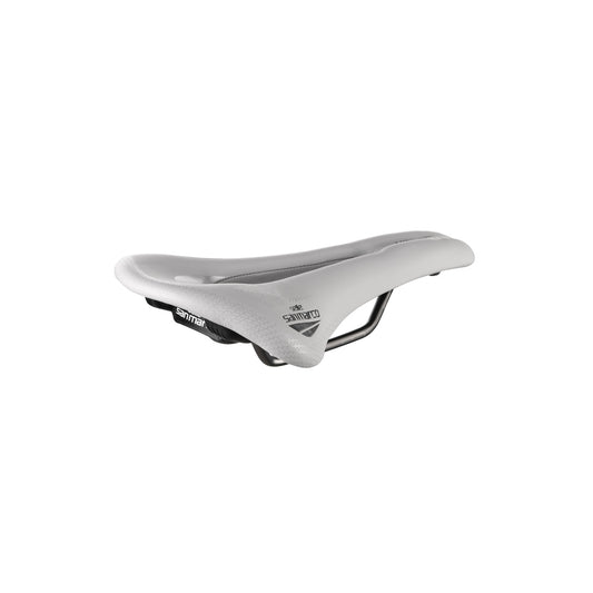 SAN MARCO ALLROAD SUPERCONFORT OPEN-FIT RACING L3 Sadel 146 mm bredd Xsilite stålskenor Grå/Vit
