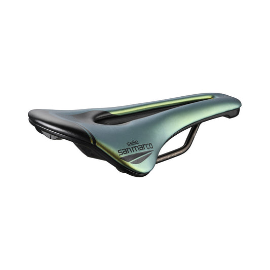 Sadel SAN MARCO SHORTFIT 2.0 OPEN-FIT RACING S3 Bredd 144 mm Stålskenor Xsilite Gold