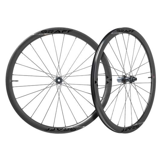 Par MICHE CARBO GRAFF EVO DISC Tubeless Ready-hjul (centerlås)