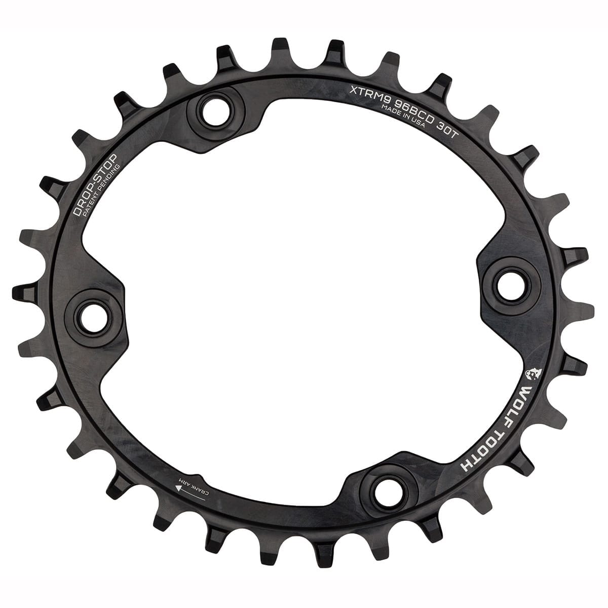 WOLF TOOTH ELLIPTICAL 96 BCD 11V Shimano XTR M9000/9020 4 hål 96 mm svart kedjehjul