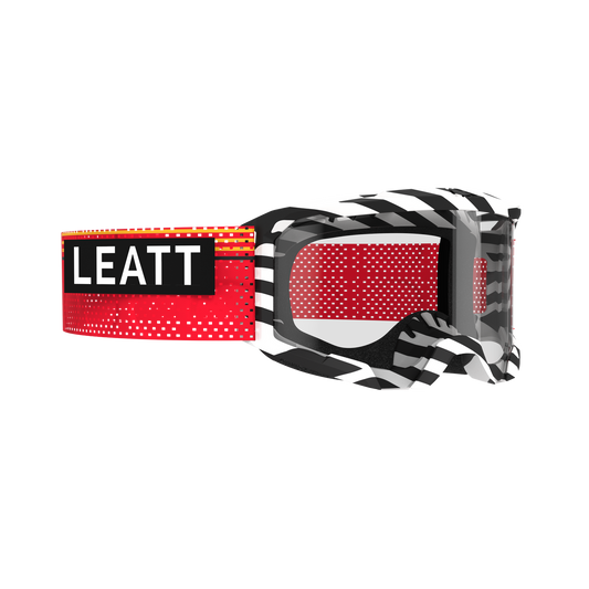LEATT VELOCITY 4.0 MTB X-FLOW Stripe Svart/Vit CLEAR 83 VLT Skyddsglasögon