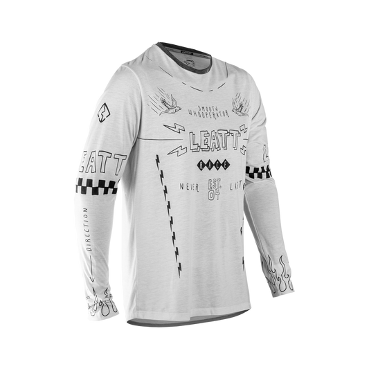 LEATT MTB Gravity 3.0 Long Sleeve Jersey White