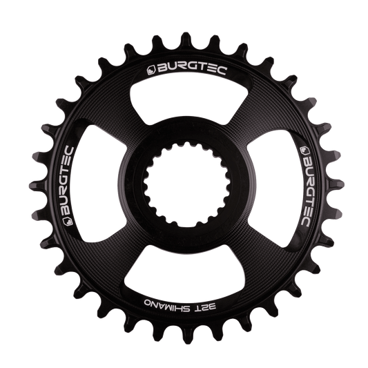 BURGTEC SHIMANO DIRECT MOUNT THICK THIN Mono-kedjekrans Svart