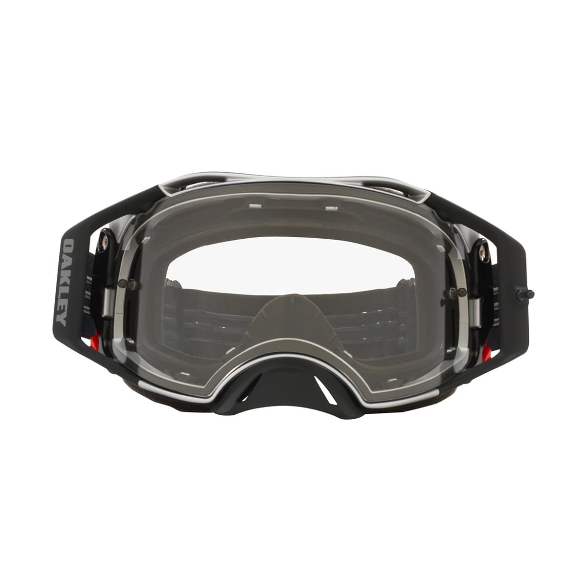 OAKLEY AIRBRAKE MX Tuff Blocks Black Gunmetal Clear Skyddsglasögon