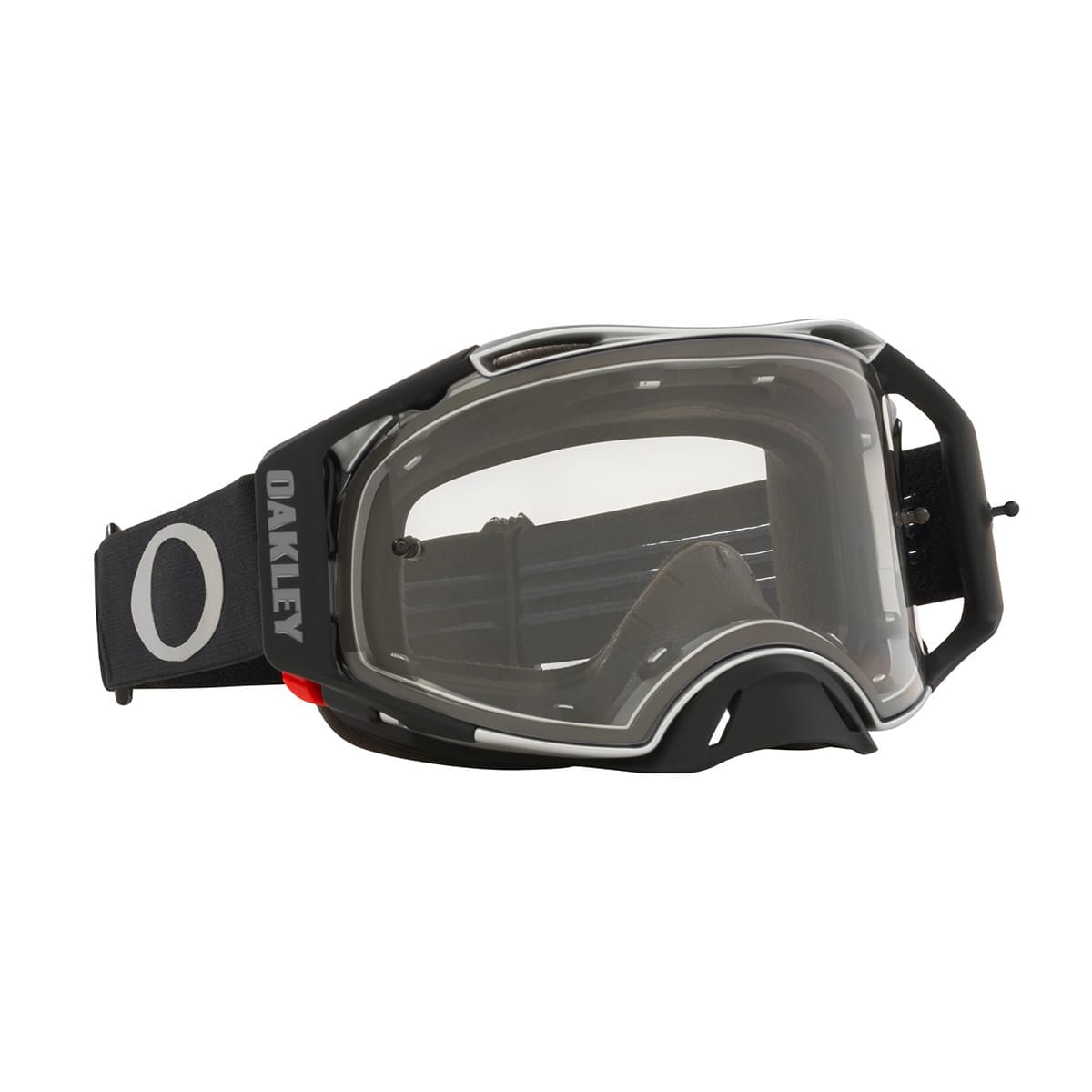 OAKLEY AIRBRAKE MX Tuff Blocks Black Gunmetal Clear Skyddsglasögon
