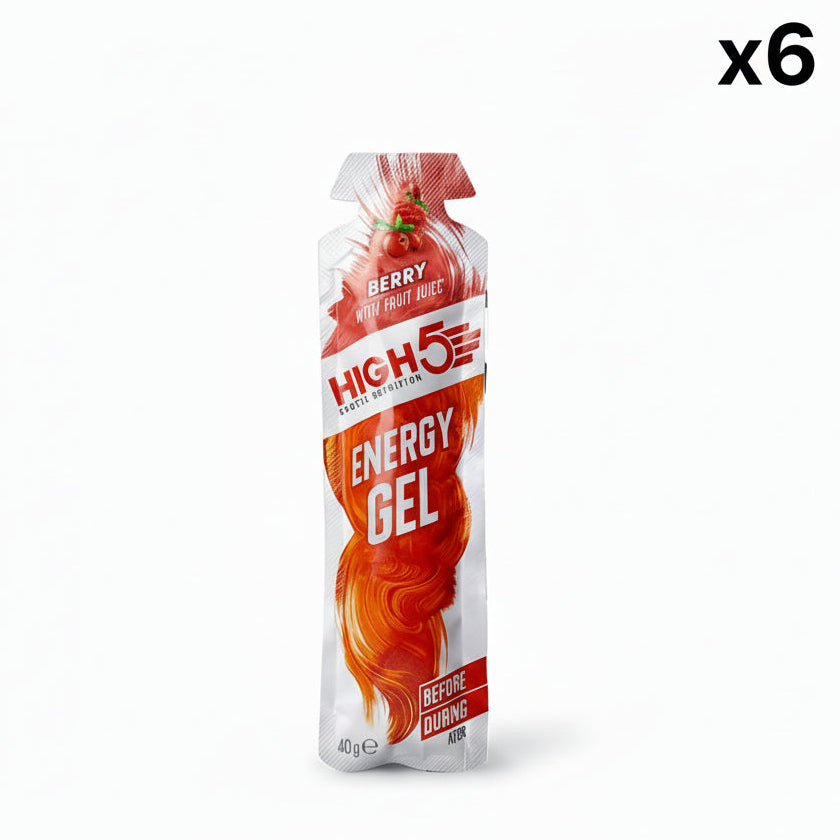 Pack of 6 HIGH5 ENERGY GEL (40g) Berry