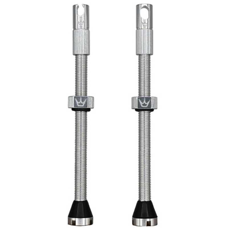 PEATY'S x Chris King MK2 Presta 80 mm slanglösa ventiler (x2) Silver