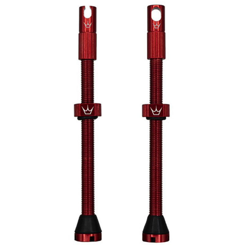 PEATY'S x Chris King MK2 Presta 80 mm slanglösa ventiler (x2) Röd