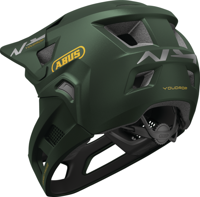 ABUS YOUDROP FF Junior Moss Green MTB-hjälm