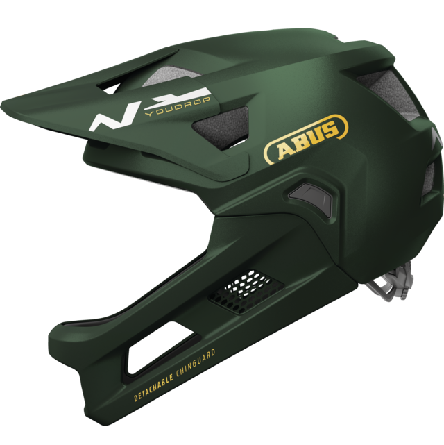 ABUS YOUDROP FF Junior Moss Green MTB-hjälm