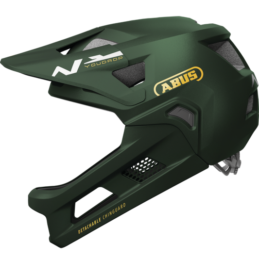 ABUS YOUDROP FF Junior Moss Green MTB-hjälm