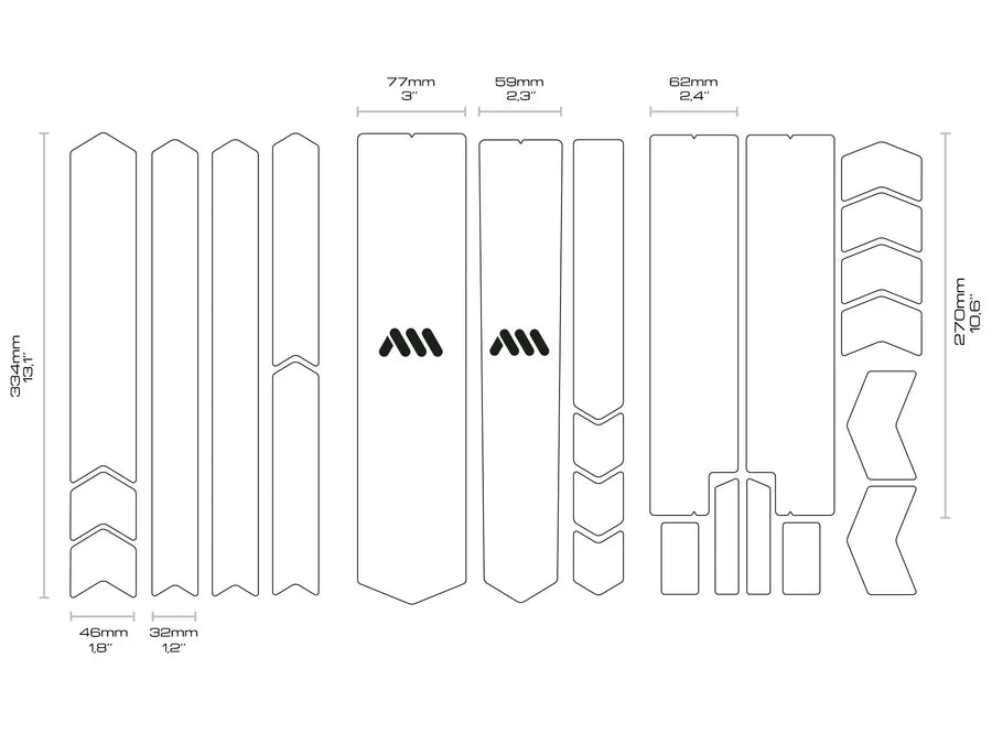 Självhäftande ramskydd ALL MOUNTAIN STYLE TOTAL Transparent